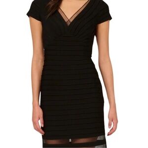 Adrianna Papell Black Mini Dress